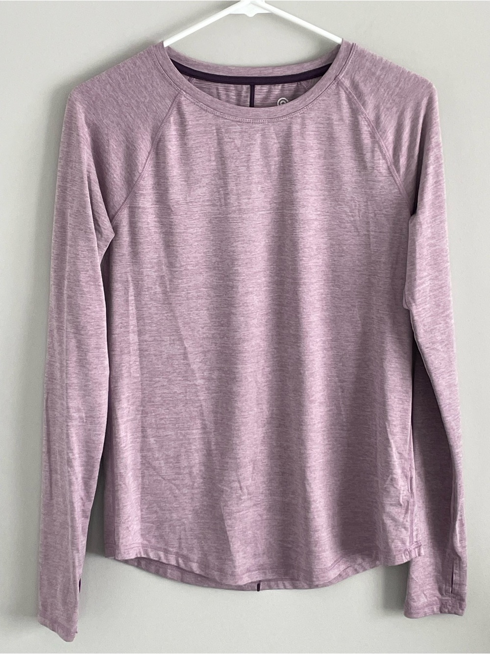 Champion Heather Lavender Long Sleeve Crew Tee